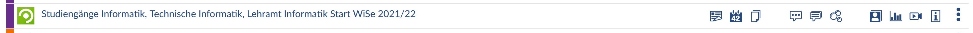 Eine Veranstaltung im StudIP mit vielen Symbolen
